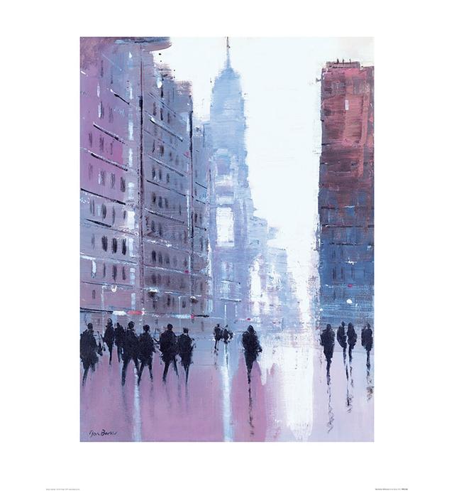 'Manhattan Reflections' Painting on Wrapped Canvas Ebern Designs Size: 80 cm H x 60 cm W on Productcaster.