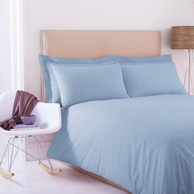 Izyan 144 Thread Count Fitted Sheet 17 Stories Size: Small Single (2'6), Colour: Blue on Productcaster.