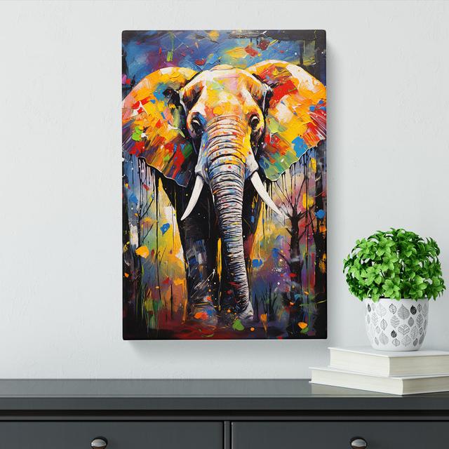 Elephant Expressionism No.3 - Print Latitude Vive Size: 60cm H x 40cm W x 3cm D on Productcaster.