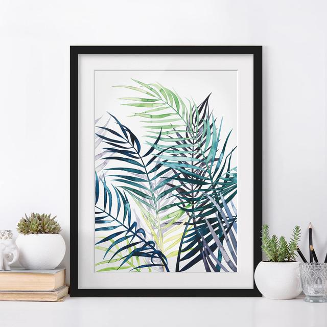 Exotic Foliage - Palm Tree - Picture Frame Painting 17 Stories Frame Option: Black Framed, Size: 40cm H x 30cm W x 2cm D on Productcaster.