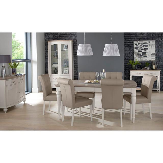 Titus Extendable Dining Set with 6 Chairs Fleur De Lis Living on Productcaster.