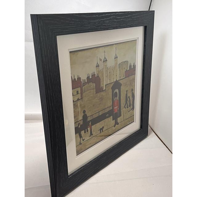 Lowry Style - Framed Print of London Tower Guard - 12" Square Black Ash Frame Lark Manor on Productcaster.