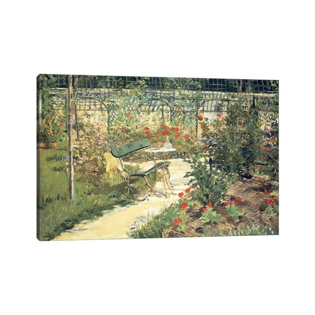 The Bench In The Garden Of Versailles, 1881 by Edouard Manet - Wrapped Canvas Painting ClassicLiving Size: 20.32cm H x 30.48cm W x 1.91cm D on Productcaster.