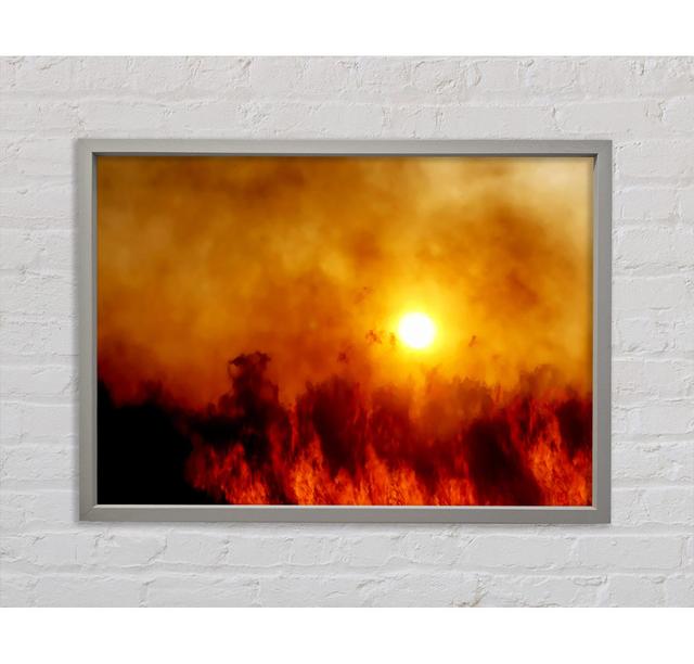 Chocolate Sky Sunlight Framed Print Wall Art Ivy Bronx Size: 59.7cm H x 84.1cm W x 3.3cm D, Format: Light Gray Framed Canvas on Productcaster.