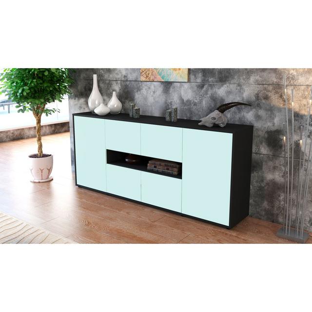 Filbert Sideboard Latitude Run Body/Front colour: Black/Light blue on Productcaster.