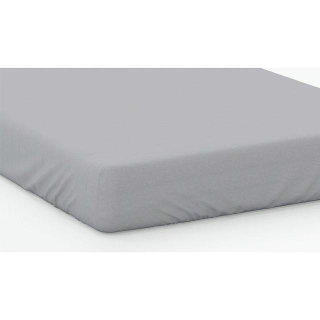 300 Thread Count Sateen Fitted Sheet Belledorm Size: Double (4'6), Colour: Platinum on Productcaster.