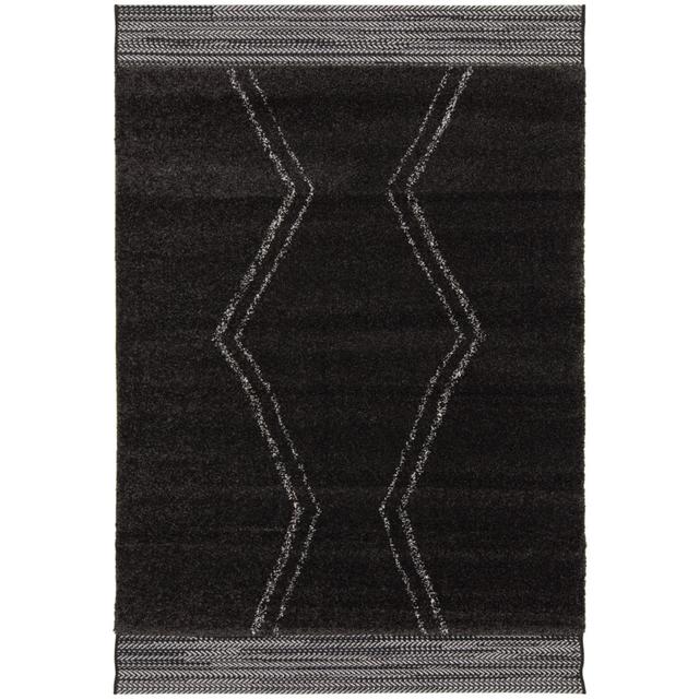 Norte Handwoven Polypropylene Black Rug Gracie Oaks Rug Size: Rectangle 160 x 230cm on Productcaster.