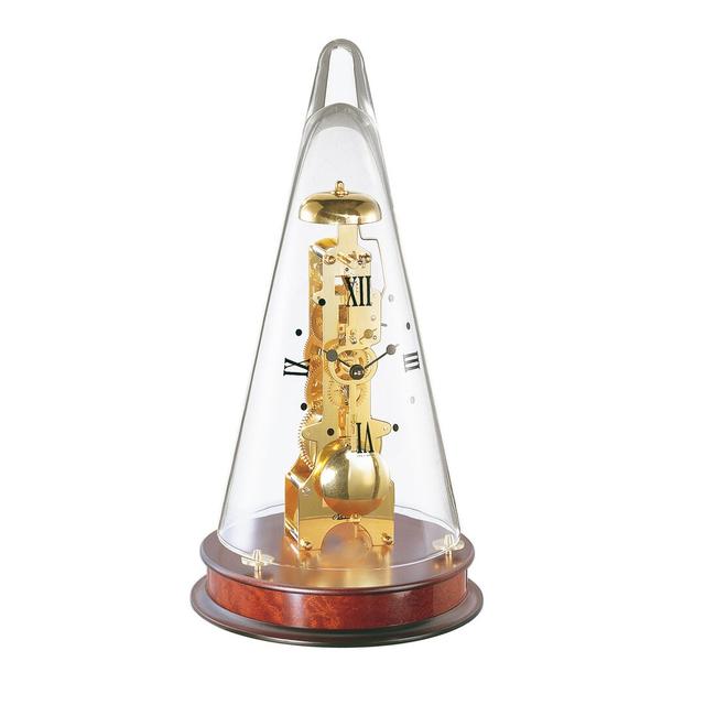 Traditional Analogue Mechanical Tabletop Clock Hermle Uhrenmanufaktur Colour: Mahogany on Productcaster.