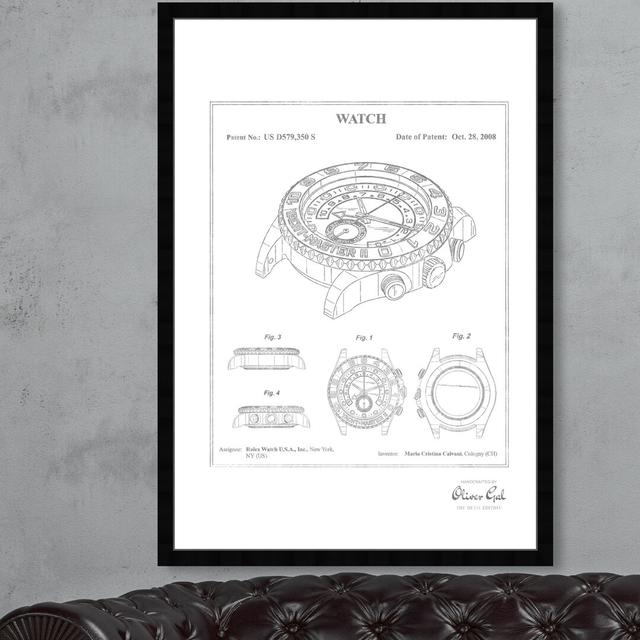 'Watch 2008' Framed Graphic Art in Silver East Urban Home Size: 81 cm H x 66 cm W on Productcaster.