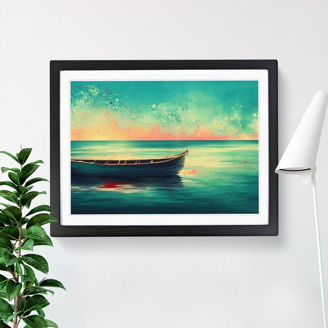 Boat Splashed Vol.3 - Picture Frame Painting Breakwater Bay Size: 46cm H x 64cm W x 2cm D, Frame Colour: Black Framed on Productcaster.