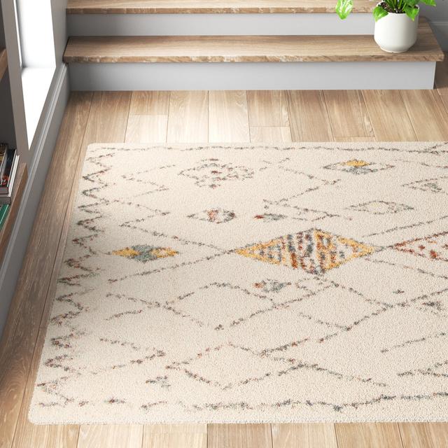 Emrys Beige/Orange/Blue Rug Langley Street Rug Size: Rectangle 160 x 230cm on Productcaster.