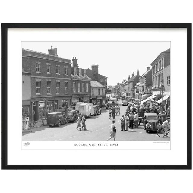 'Bourne, West Street C1952' - Picture Frame Photograph Print on Paper The Francis Frith Collection Size: 48.4cm H x 63.6cm W x 2.3cm D on Productcaster.