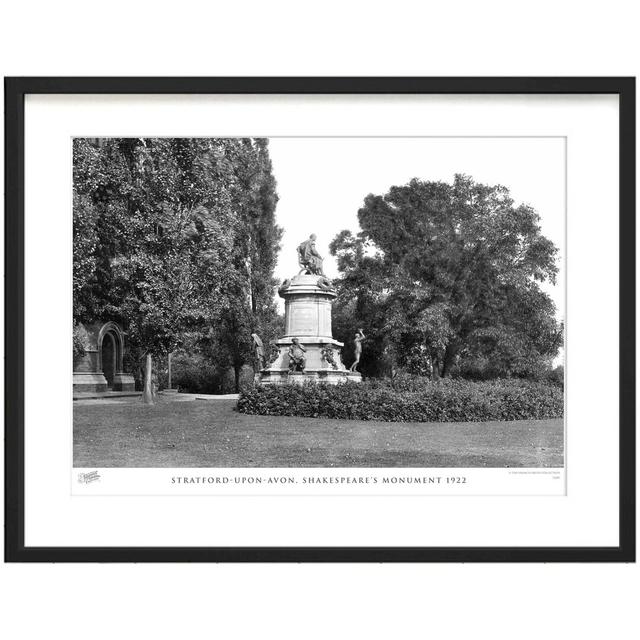 'Stratford-upon-Avon, Shakespeare's Monument 1922' by Francis Frith - Picture Frame Photograph Print on Paper The Francis Frith Collection Size: 40cm on Productcaster.