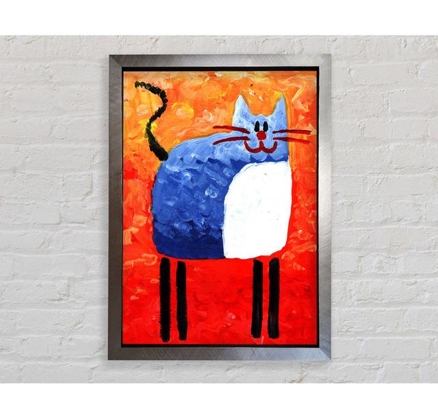 Blue Cat - Single Picture Frame Art Prints Bright Star Size: 84.1cm H x 59.7cm W x 3.4cm D on Productcaster.