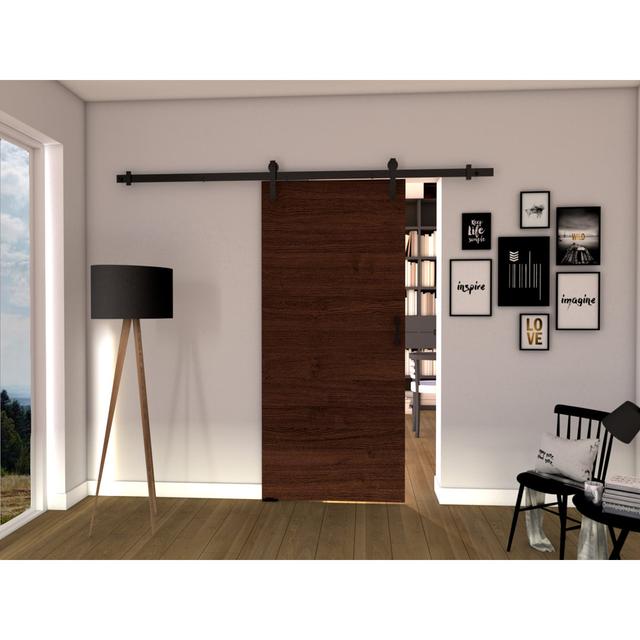 Maclean Veneers Sliding Doors August Grove Size: 205cm H x 76cm W x 1.6cm D, Finish: Wenge on Productcaster.