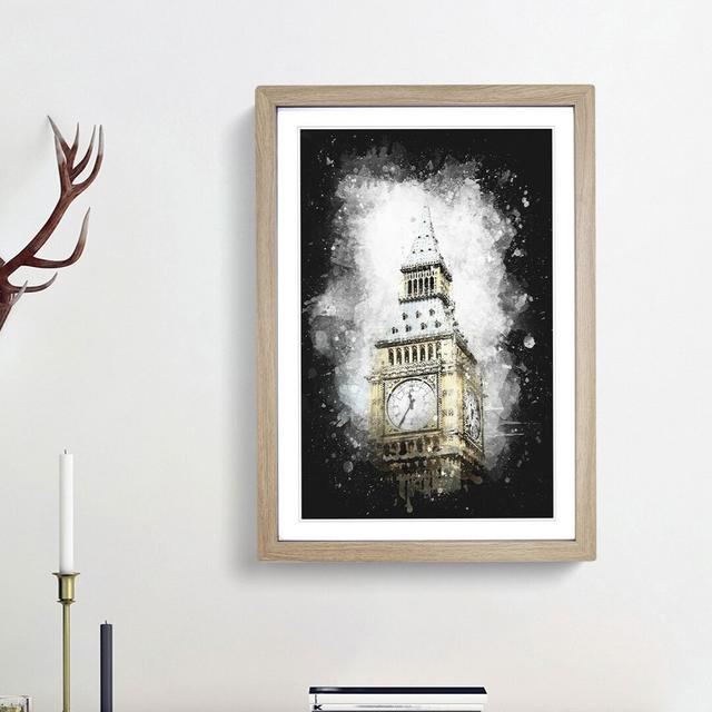 Big Ben - Picture Frame Graphic Art Print East Urban Home Frame Option: Oak Framed, Size: 33cm H x 24cm W x 2cm D on Productcaster.