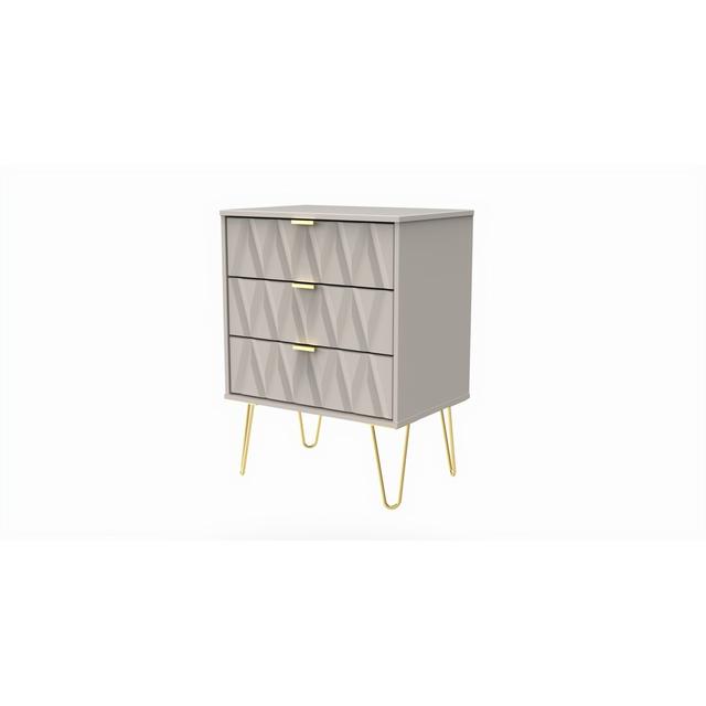 Fully Assembled Peoa 3 Drawer 57.5Cm W Chest of Drawers Fairmont Park Colour: Sand on Productcaster.