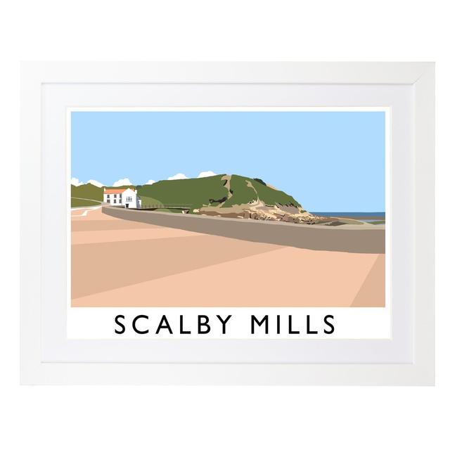 Scalby Mills 2 by Richard O'Neil - Graphic Art Print on Paper East Urban Home Format: White Wood Frame, Size: 33.5 cm H x 43.5 cm W x 2.2 cm D on Productcaster.