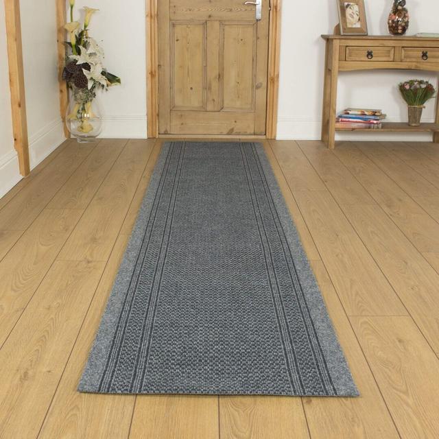 Flatweave Rug in Grey for Outdoor Use by Brambly Cottage, Rug Size: Runner 600cm x 80cm on Productcaster.