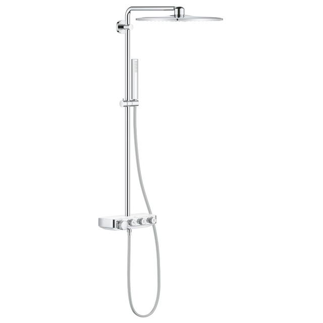 GROHE Euphoria 310 Thermostatic Full Shower system with SmartControl Cube Grohe Finish: Moon White on Productcaster.