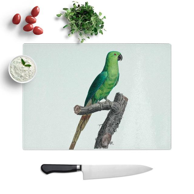 Tempered Glass The Rose-Ringed Parakeet by F. Levaillant Chopping Board East Urban Home Size: 28.5 cm W x 20 cm L on Productcaster.