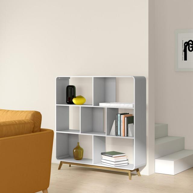 Justine Bookcase Hykkon Colour: White on Productcaster.