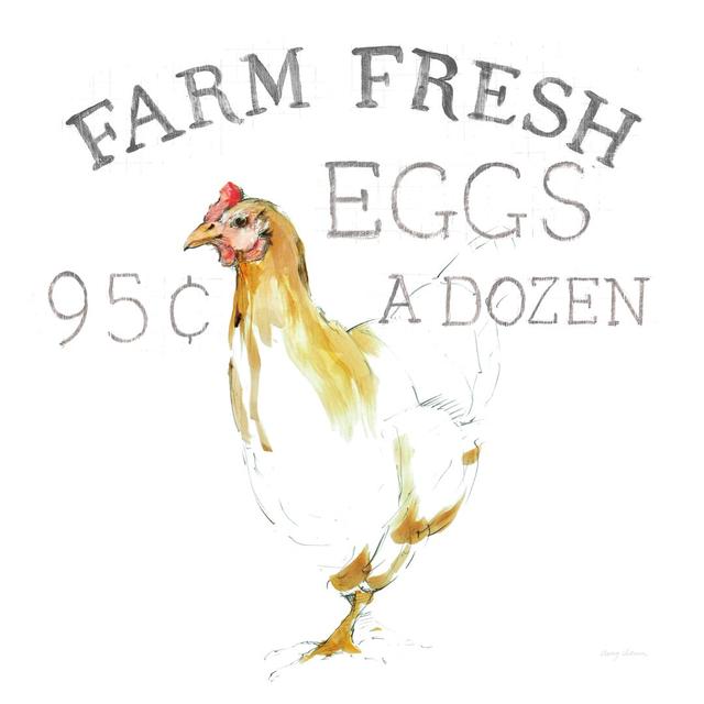 Farm Fresh by Avery Tillmon - Wrapped Canvas Typography Print August Grove Size: 76cm H x 76cm W on Productcaster.