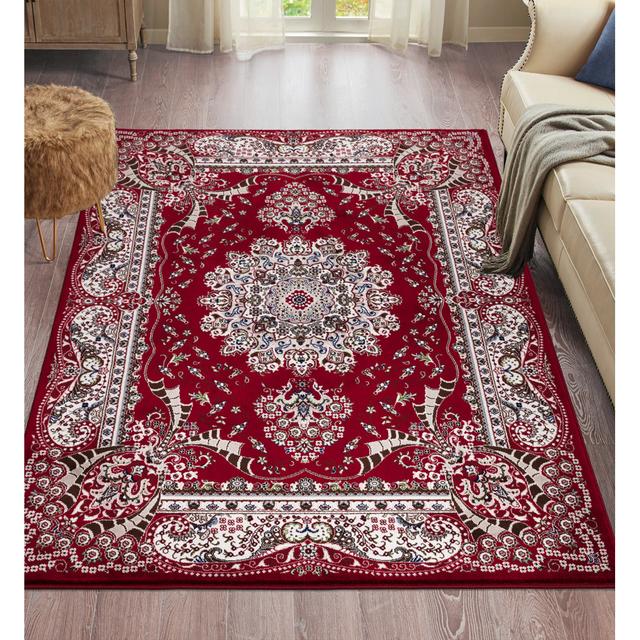 Troye Red Area Rug Latitude Vive Rug Size: Rectangle 280 x 380cm on Productcaster.