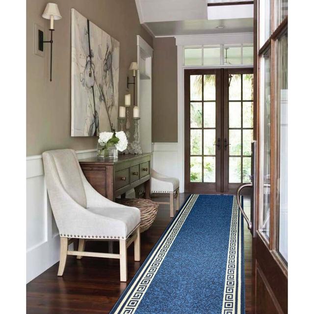 Aileen Oriental Hand Woven Blue Area Rug Fairmont Park Rug Size: Runner 66 x 244cm on Productcaster.