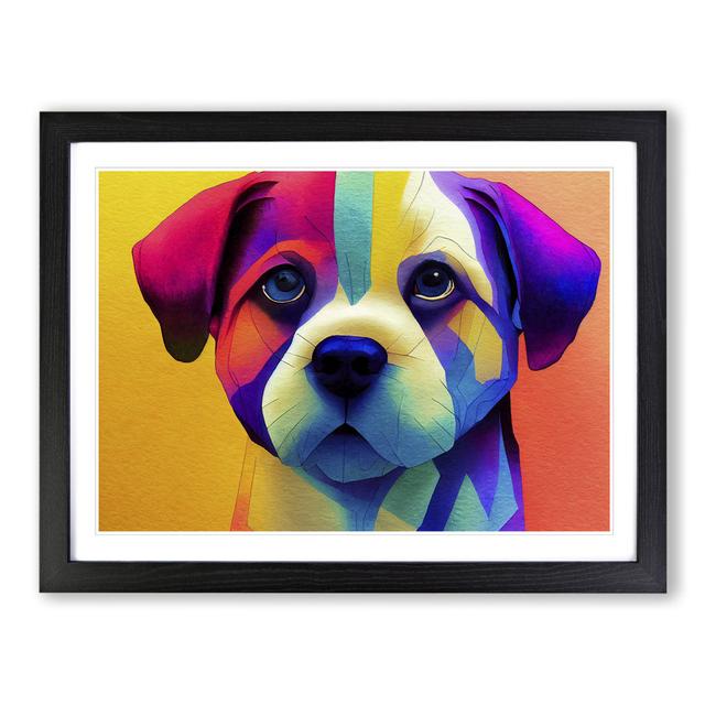 Watercolour Dog Vol.1 Abstract - Picture Frame Graphic Art Marlow Home Co. Frame Colour: Black Framed, Size: 46cm H x 64cm W x 2cm D on Productcaster.