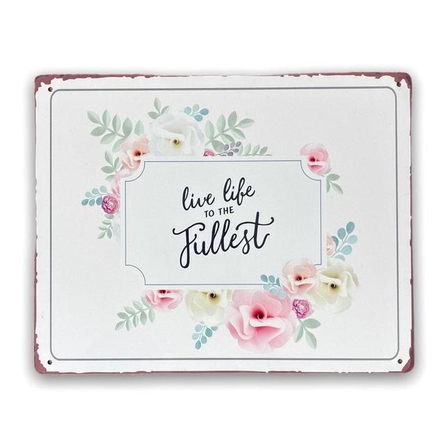 Live Life To The Fullest - Metal Sign Plaque East Urban Home Size: 15cm H x 20cm W on Productcaster.