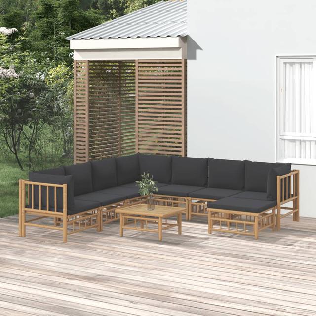 8-Sitzer Lounge-Set Kuerten mit Polster (Set of 9) Sansibar Home Farbe (Bezug): Dunkelgrau on Productcaster.