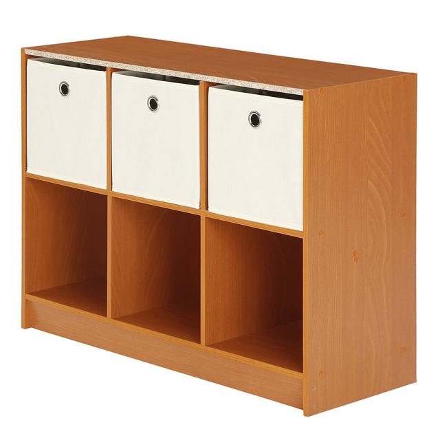 Anjay Bookcase Symple Stuff Colour: Cherry/Ivory on Productcaster.