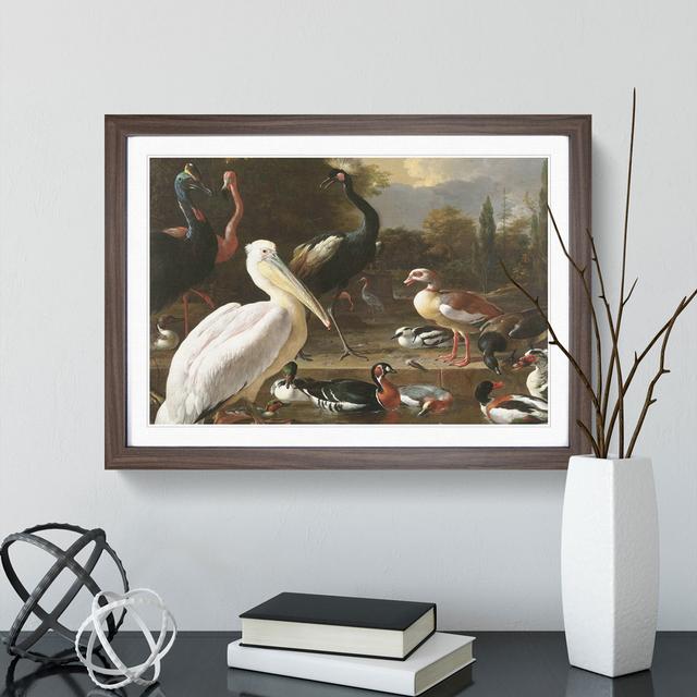 The Floating Feather by Melchior D'Hondecoeter - Picture Frame Painting East Urban Home Size: 36cm H x 48cm W x 2cm D, Frame Option: Walnut on Productcaster.