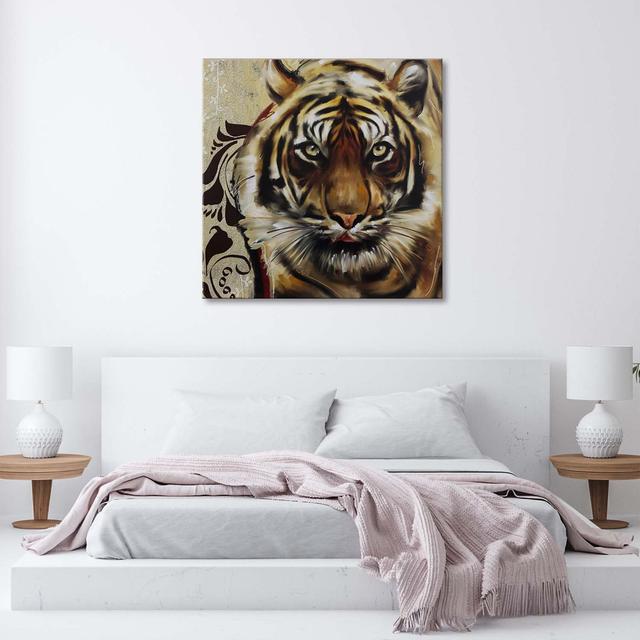 Leinwandbild Tiger Africa Animals BohoLiving Größe: 30 cm H x 30 cm B x 2 cm T on Productcaster.