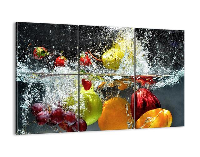 'Fruity Refreshment' - 3 Piece Photograph Print Set on Canvas Ebern Designs Size: 110cm H x 165cm W x 1.8cm D on Productcaster.