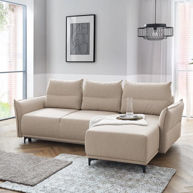 SMALL LEFT SORRENTO CORNER SOFA Wade Logan Polsterfarbe: Hellgrau, Ausrichtung: Rechts ausgerichtet on Productcaster.