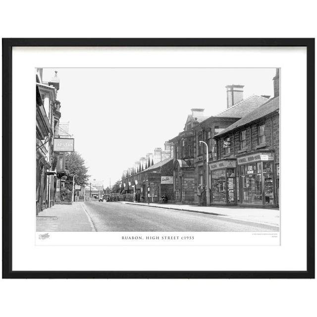 'Ruabon, High Street C1955' by Francis Frith - Picture Frame Photograph Print on Paper The Francis Frith Collection Size: 40cm H x 50cm W x 2.3cm D on Productcaster.