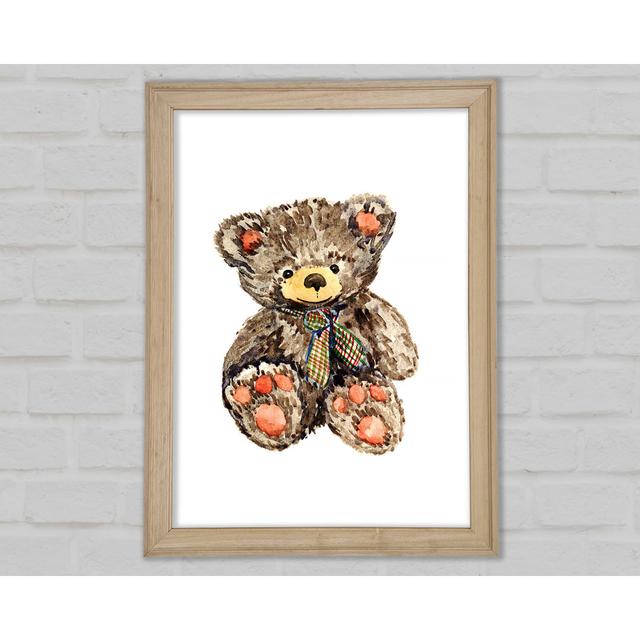 Teady Bear Tie Framed Print Rosalind Wheeler Size: 21" H x 29.7" W on Productcaster.