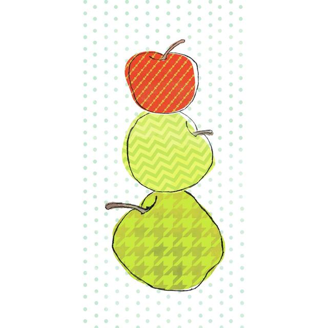 Fun Pattern Apples - Wrapped Canvas Painting Print August Grove Size: 122cm H x 81cm W x 3.8cm D on Productcaster.