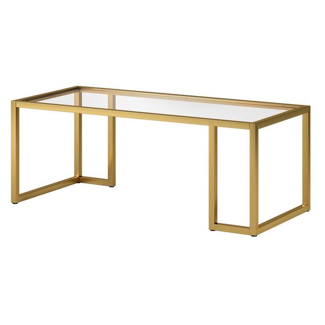 Felizia Sled Coffee Table Blue Elephant Table Base Colour: Brass on Productcaster.