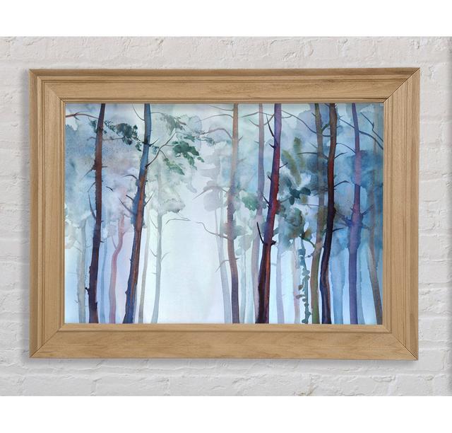 Mist Through The Forest Framed Print Union Rustic Format: Natural Framed Paper, Size: 100cm H x 141.4cm W x 8cm D on Productcaster.