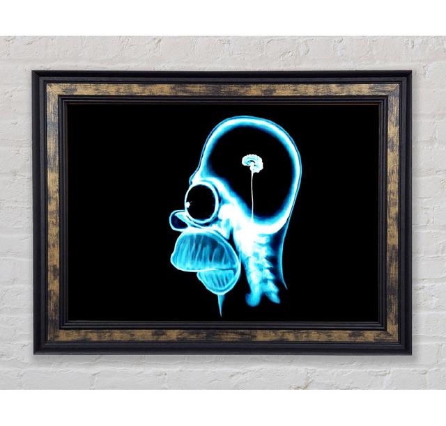 The Simpsons Homer Small Brain Blue - Picture Frame Art Prints Bright Star Size: 59.7cm H x 84.1cm W on Productcaster.