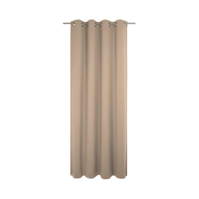 Uni Collection 100% Cotton Room Darkening Grommet / Eyelet Curtain Panel Adam Curtain colour: Tan, Panel size: 142cm wide x 325cm high on Productcaster.