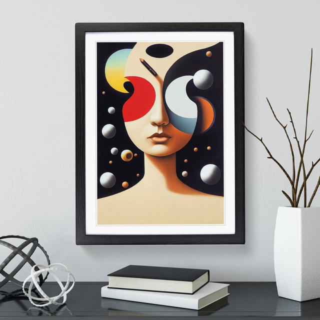 Surreal Abstract Woman - Single Picture Frame Print Metro Lane Size: 64cm H x 46cm W x 2cm D, Frame Colour: Black Framed on Productcaster.