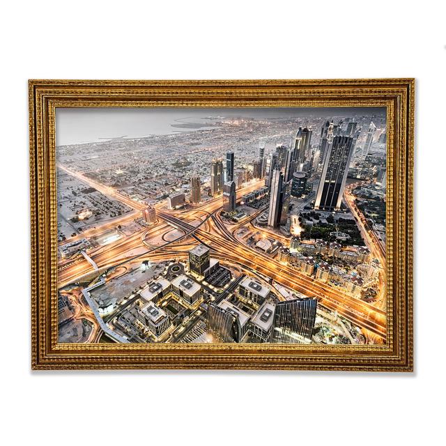 Golden City Roads - Drucken Ebern Designs Größe: 42cm H x 59,7cm B x 3cm T on Productcaster.