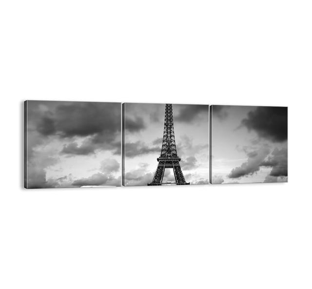 'Not Long Ago in Paris' - 3 Piece Photograph Print Set on Canvas Brayden Studio Size: 50cm H x 150cm W x 1.8cm D on Productcaster.