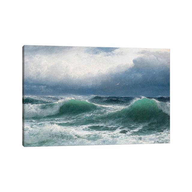 Stormy Sea With Translucent Breakers, 1894 BMN9972 House of Hampton Size: 45.72cm H x 66.04cm W x 1.91cm D on Productcaster.