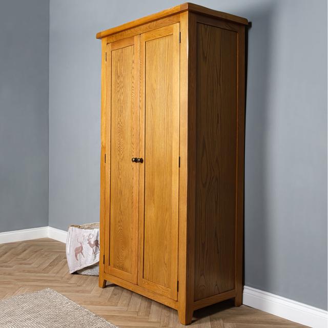 Clyne 2 Door Wardrobe Union Rustic Finish: Brown on Productcaster.