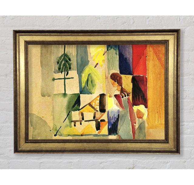 Children At The Vegetable Shop 2 by August Macke - Single Picture Frame Art Prints Ophelia & Co. Size: 59.7cm H x 84.1cm W x 8cm D on Productcaster.